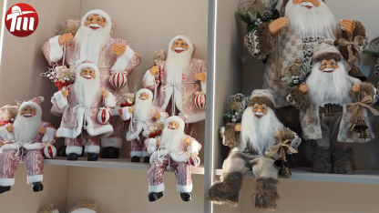 30-80cm Luxury Factory Navidad Santa Claus Doll Outdoor Box Decor Reusable Durable Eco-Friendly Christmas Decoration