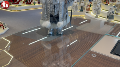 45cm Xmas Handmade Silver Santa Claus Doll with Christmas Gift Bag Handicraft Santa Claus Indoor Decoration