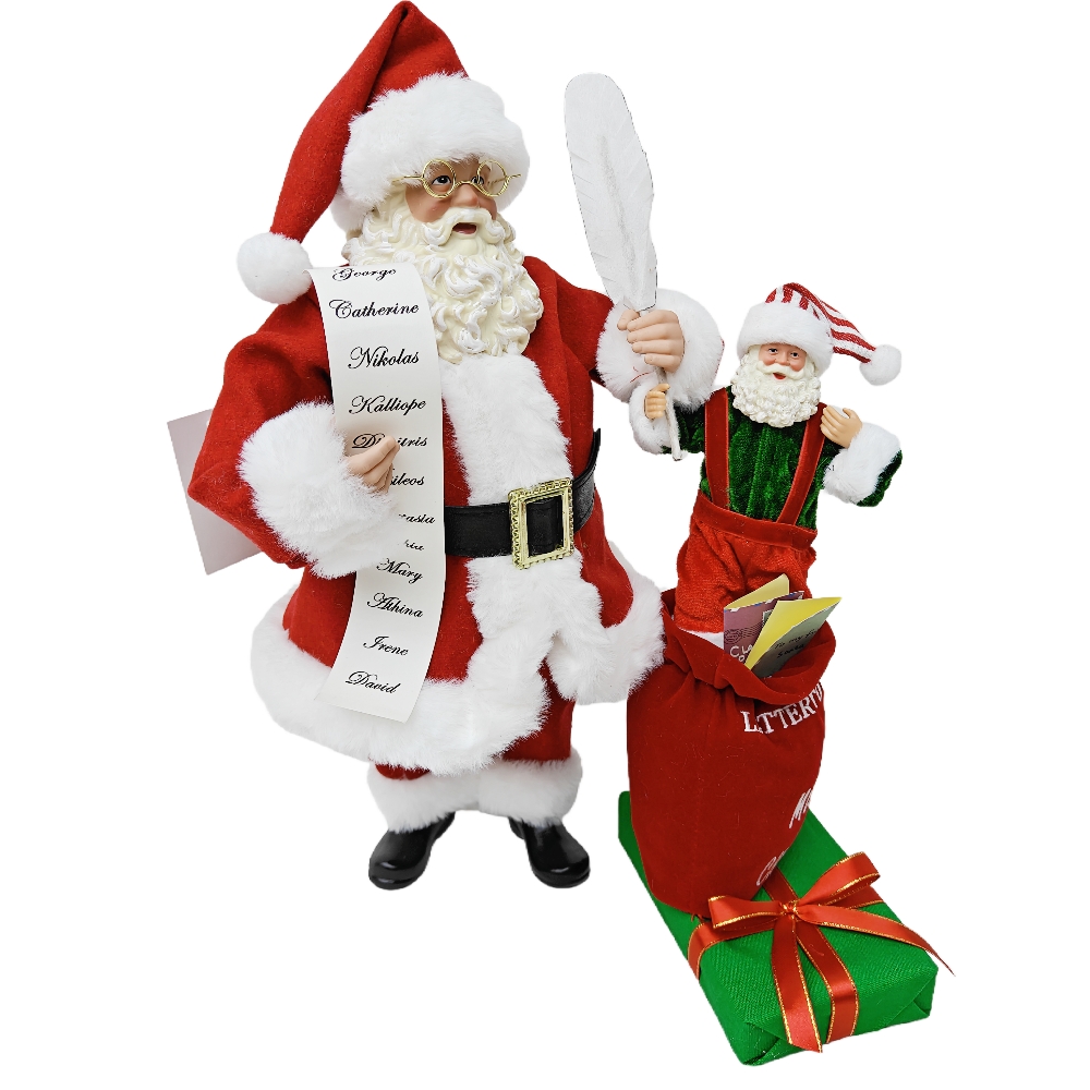 Handmade Christmas Santa Claus with Elve Ornaments Christmas Decoration Supplies Christmas Party Decoration Xmas Santa Claus