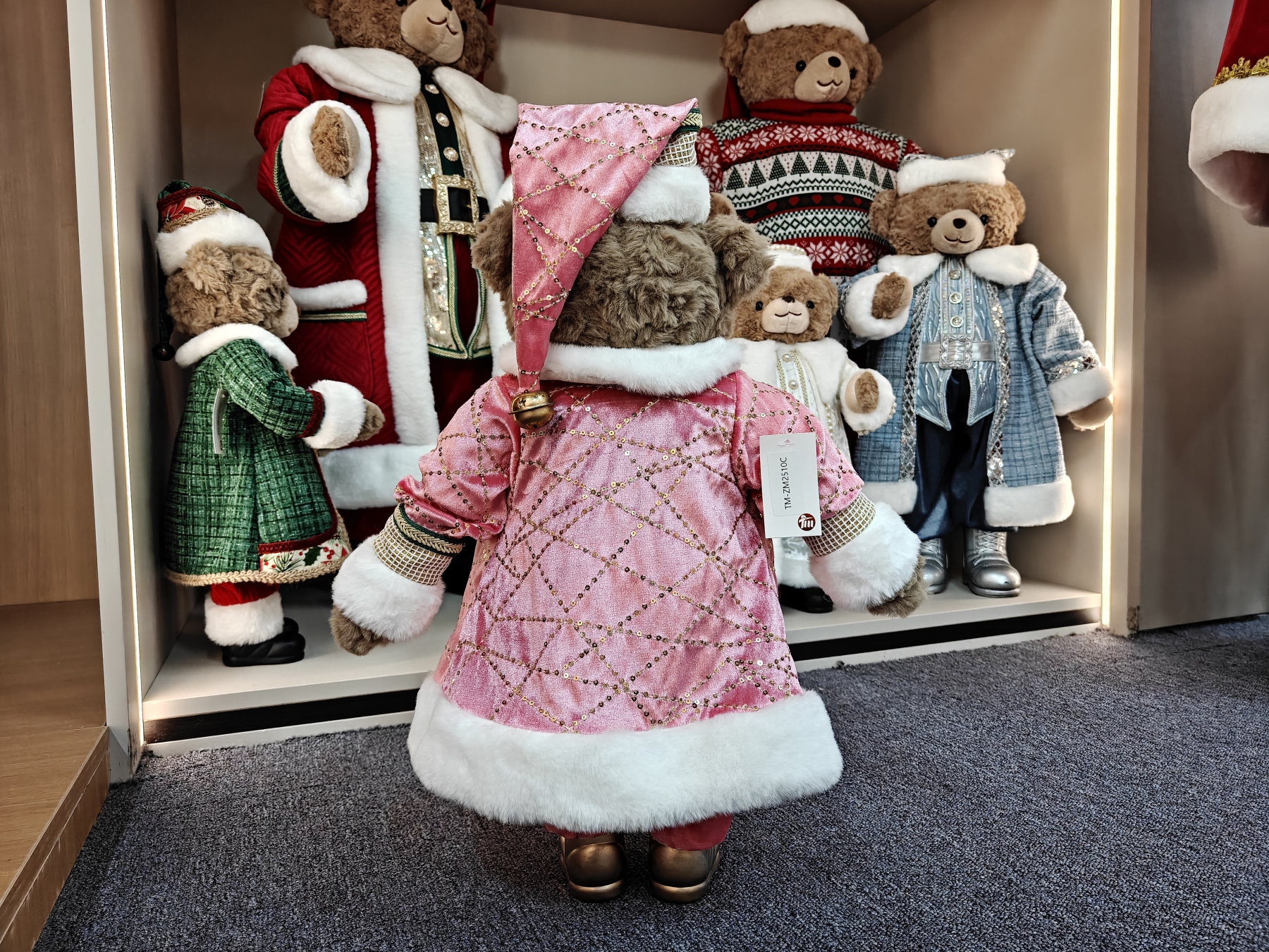 High Quality Luxury Animal Santa Bear Christmas Ornaments Handmade Eco Friendly 50cm