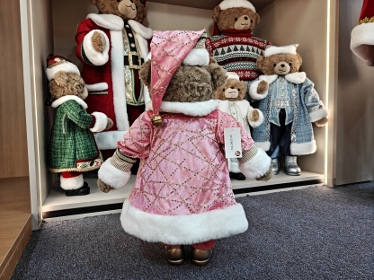 High Quality Luxury Animal Santa Bear Christmas Ornaments Handmade Eco Friendly 50cm