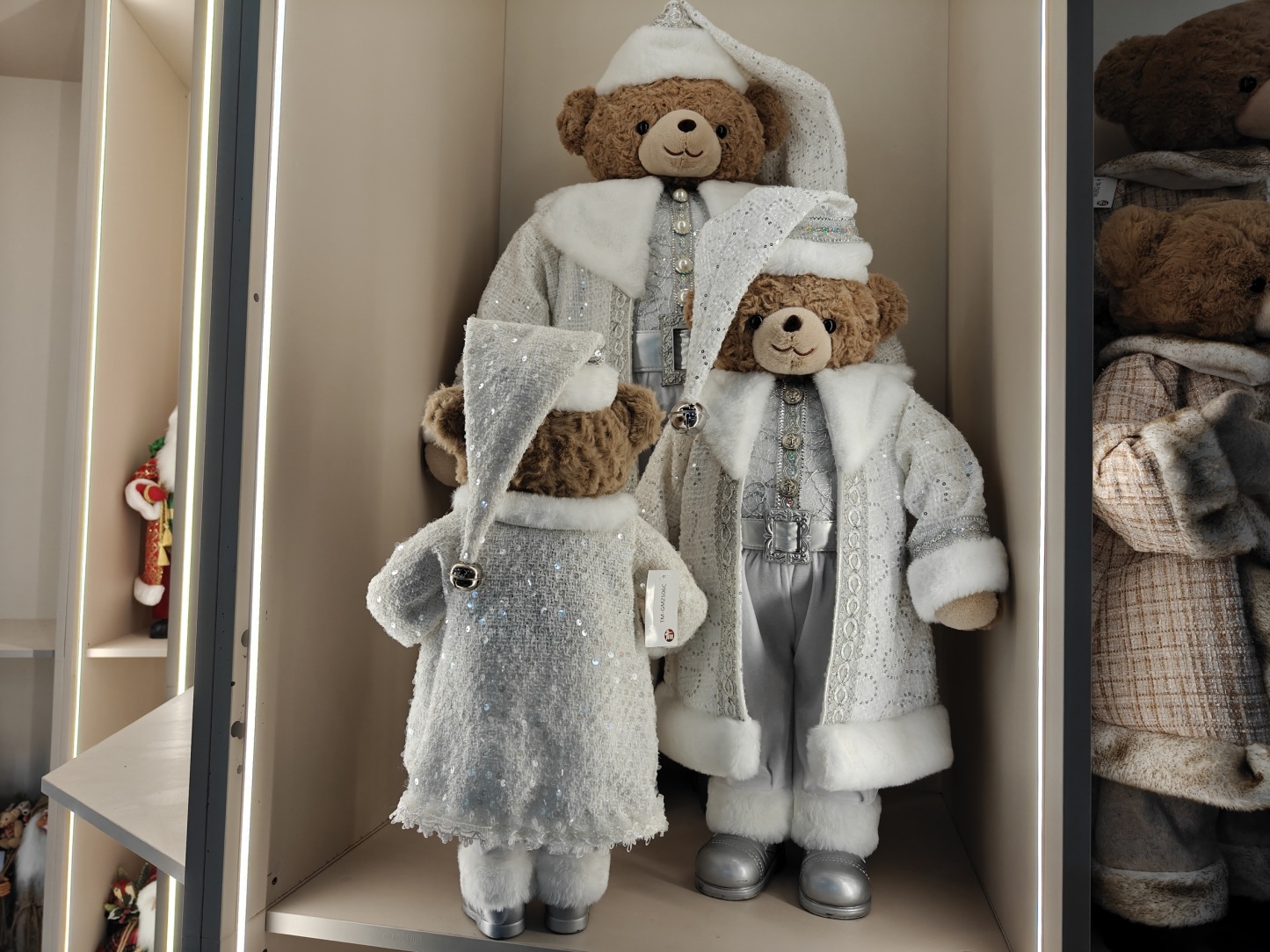 Luxury Christmas 50/60/90cm Santa Bear Santa Claus Plush Doll Handicraft Eco-Friendly Home Decoration Ornaments