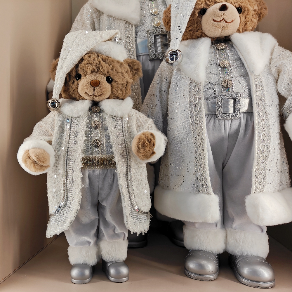 Luxury Christmas 50/60/90cm Santa Bear Santa Claus Plush Doll Handicraft Eco-Friendly Home Decoration Ornaments