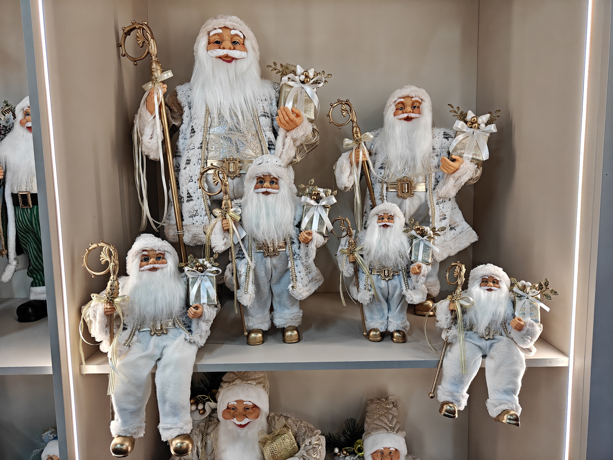 30~80cm Luxury Santa Claus Plush Ornaments Christmas Home Decoration Handicraft