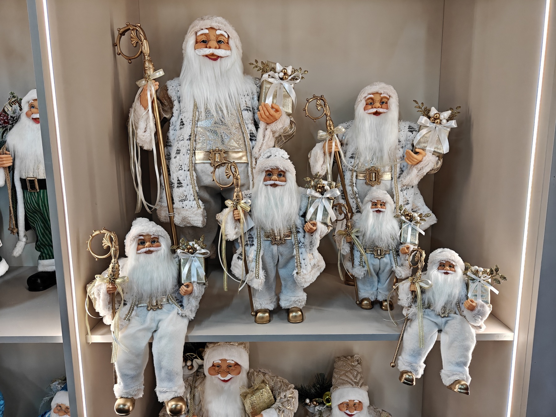 30~80cm Luxury Santa Claus Plush Ornaments Christmas Home Decoration Handicraft