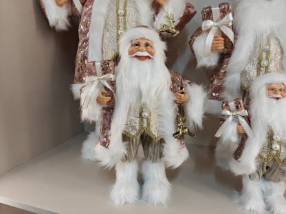 30-80cm Christmas Large Santa Claus Dolls Ornaments Standing Santa Figurine Doll Christmas Luxury Home Decoration Santa Claus