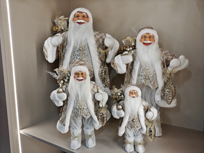 Xmas Luxury Navidad 30/40/60/80cm Standing Santa Claus Doll Figurines Christmas Large Decoration Christmas Santa Claus