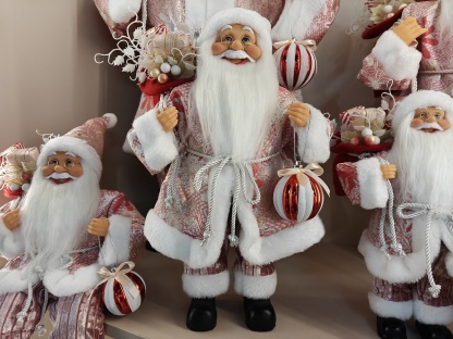 30-80cm Luxury Factory Navidad Santa Claus Doll Outdoor Box Decor Reusable Durable Eco-Friendly Christmas Decoration