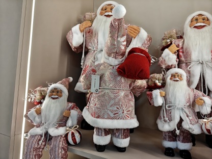 30-80cm Luxury Factory Navidad Santa Claus Doll Outdoor Box Decor Reusable Durable Eco-Friendly Christmas Decoration