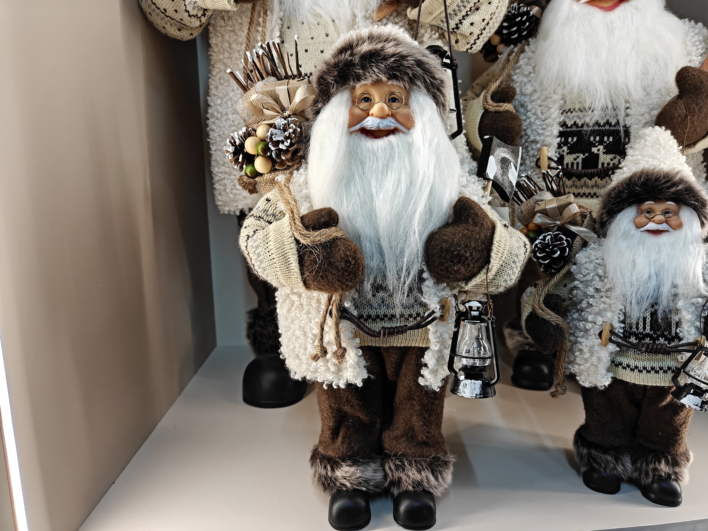 30~80cm Christmas Plush Santa Claus Navidad Ornaments Doll Holiday Ornamental Decor Party Supplier Gifts Festival Xmas