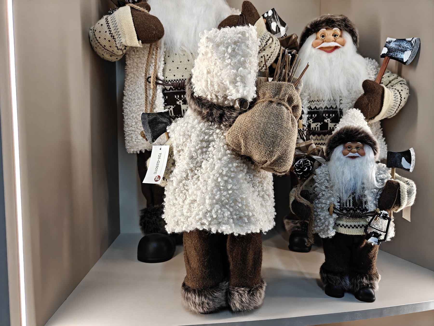 30~80cm Christmas Plush Santa Claus Navidad Ornaments Doll Holiday Ornamental Decor Party Supplier Gifts Festival Xmas