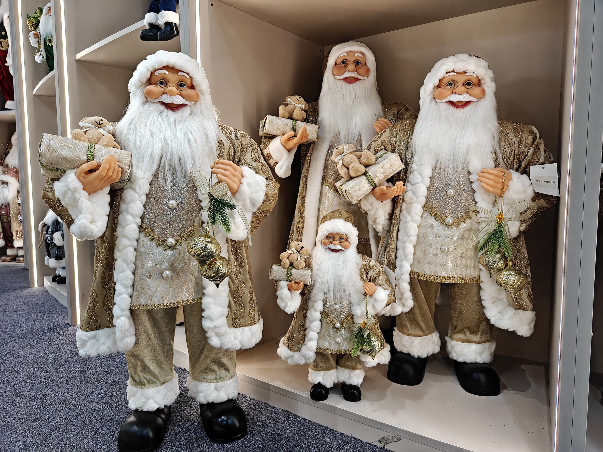 30~80cm Christmas Santa Claus Ornaments Decorations Xmas Home Decoration Christmas Handicraft Santa Claus Plush Santa Claus Doll