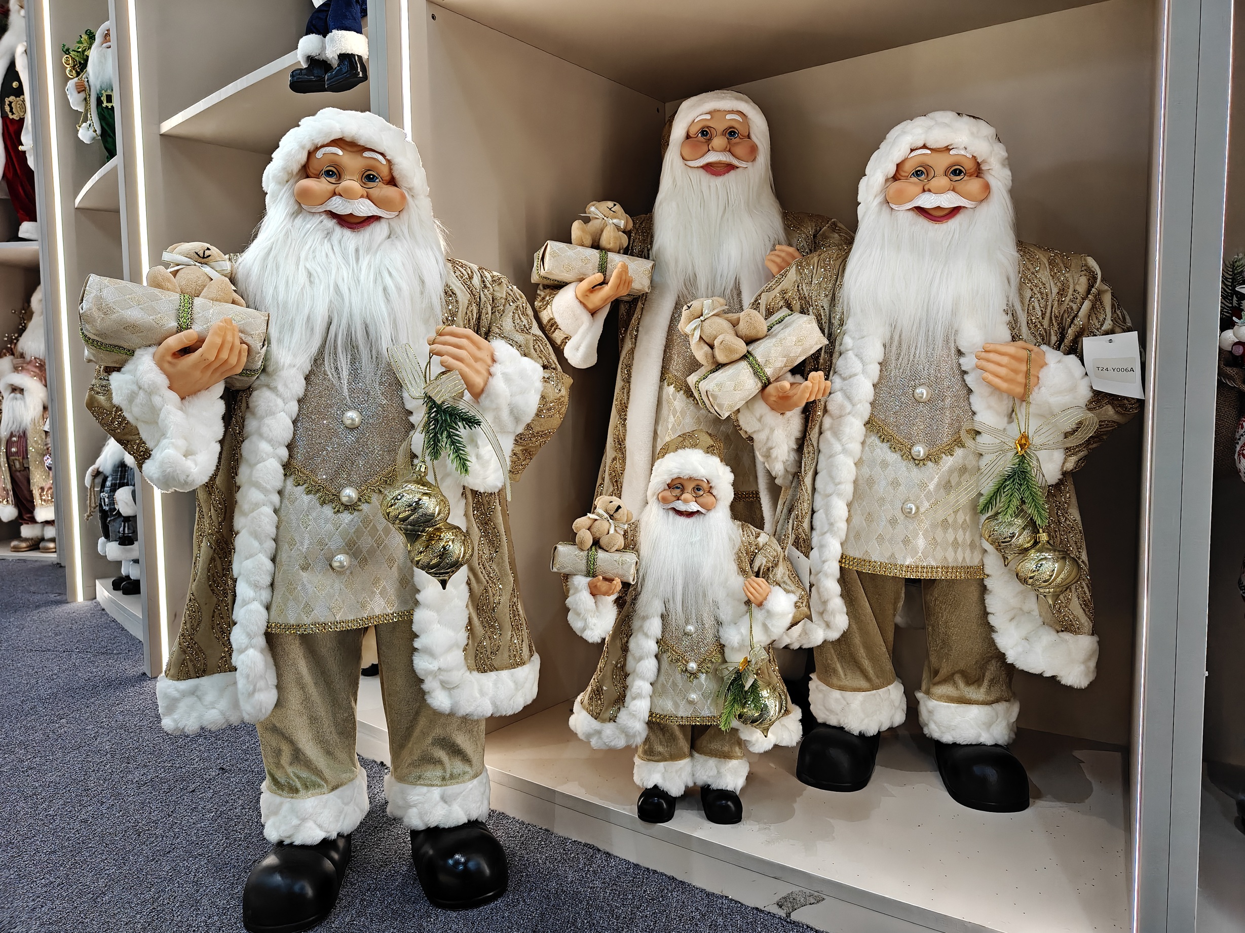 30~80cm Christmas Santa Claus Ornaments Decorations Xmas Home Decoration Christmas Handicraft Santa Claus Plush Santa Claus Doll