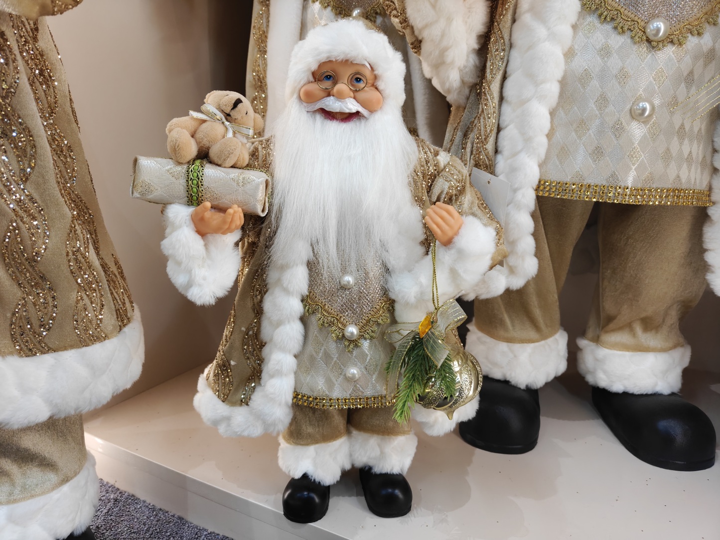 30~80cm Christmas Santa Claus Ornaments Decorations Xmas Home Decoration Christmas Handicraft Santa Claus Plush Santa Claus Doll