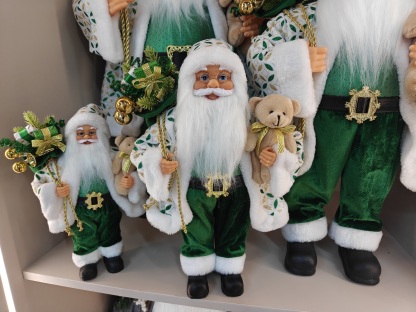 Luxury Christmas Santa Claus Statue 30~80cm Standing Home Decoration Factory Direct Gift