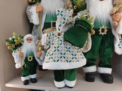 Luxury Christmas Santa Claus Statue 30~80cm Standing Home Decoration Factory Direct Gift