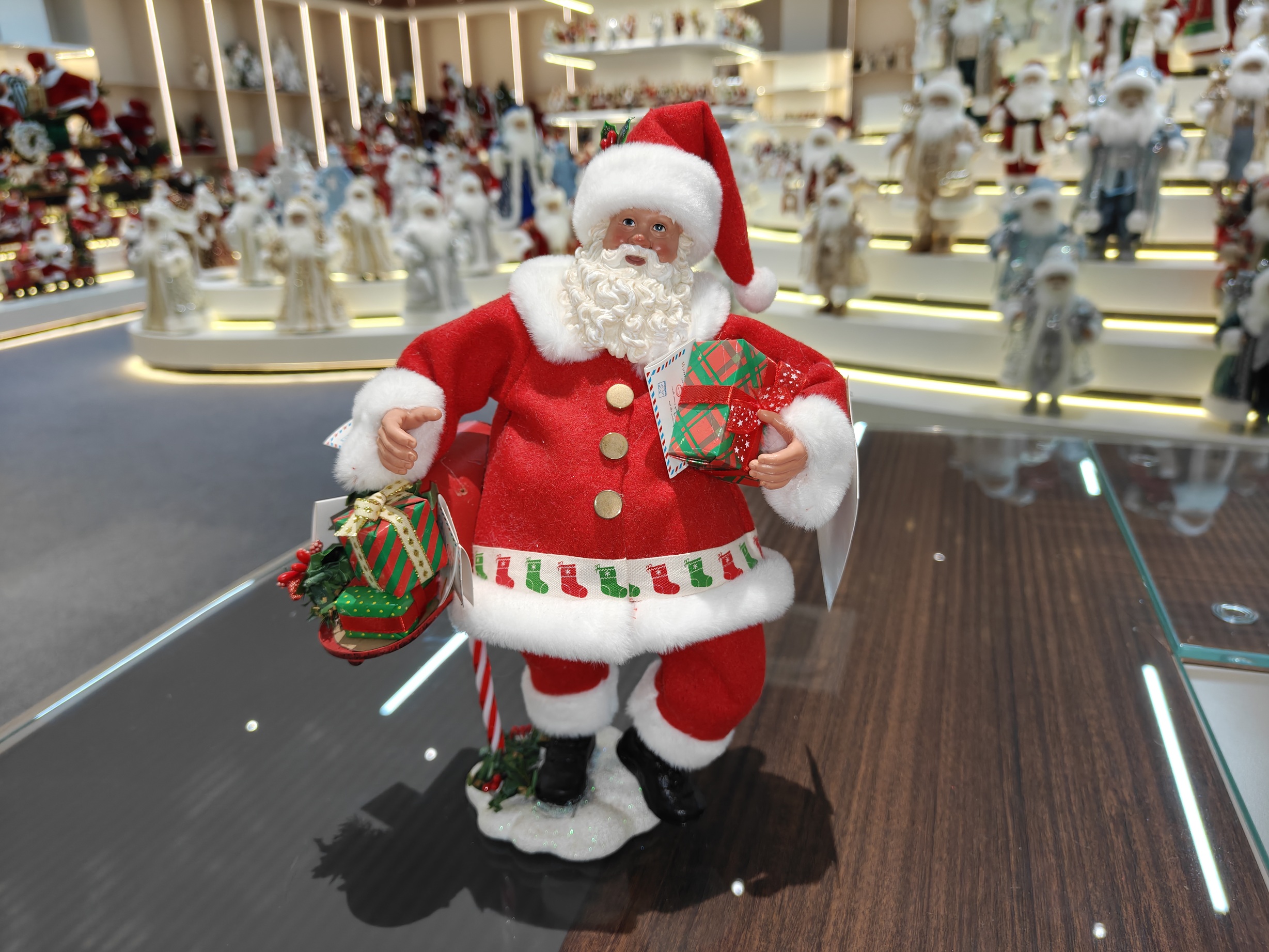 11" STANDING SANTA CLAUS Classic Style Doll Mailbox Figurine Christmas Gifts Polyester