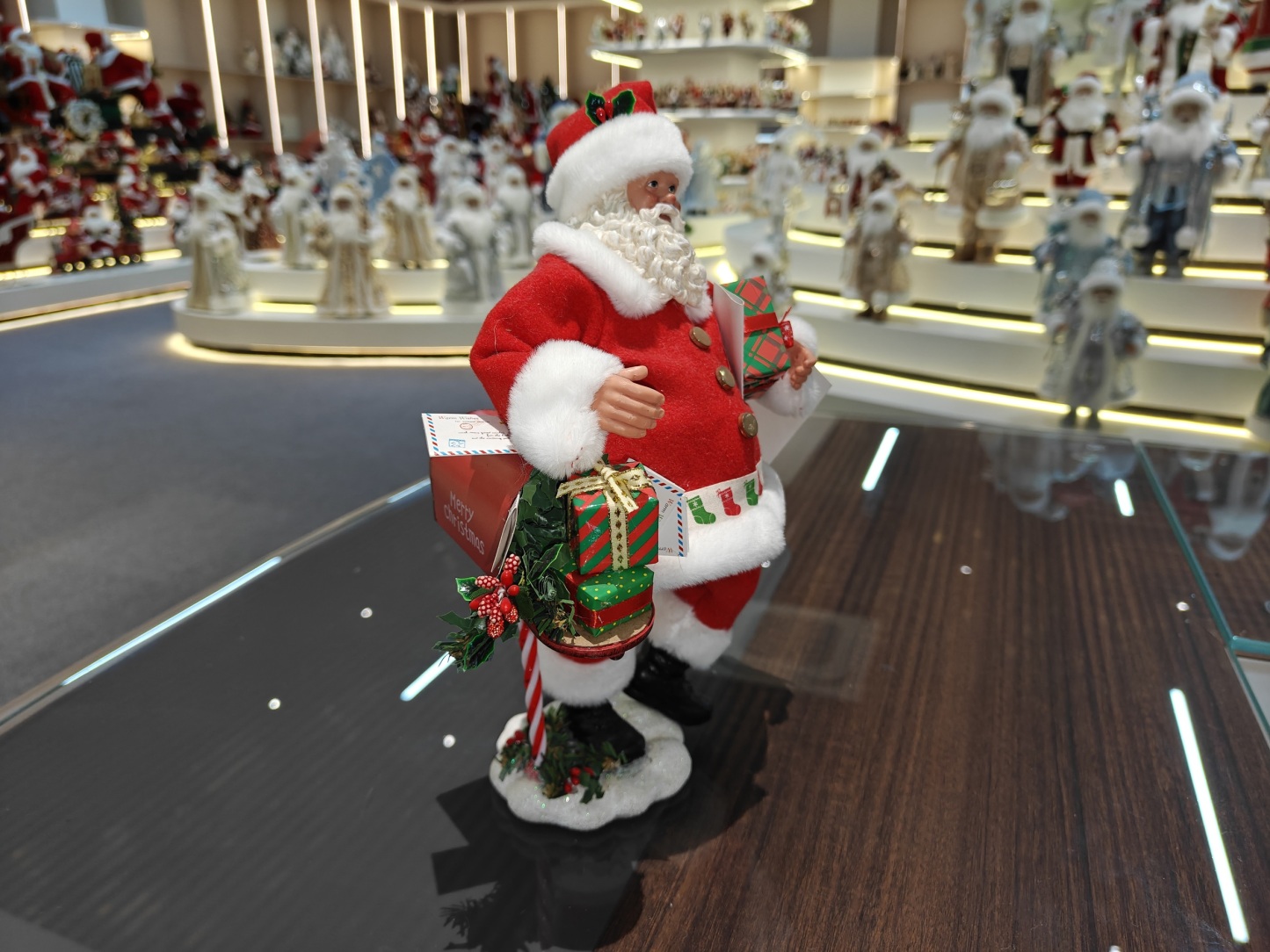 11" STANDING SANTA CLAUS Classic Style Doll Mailbox Figurine Christmas Gifts Polyester