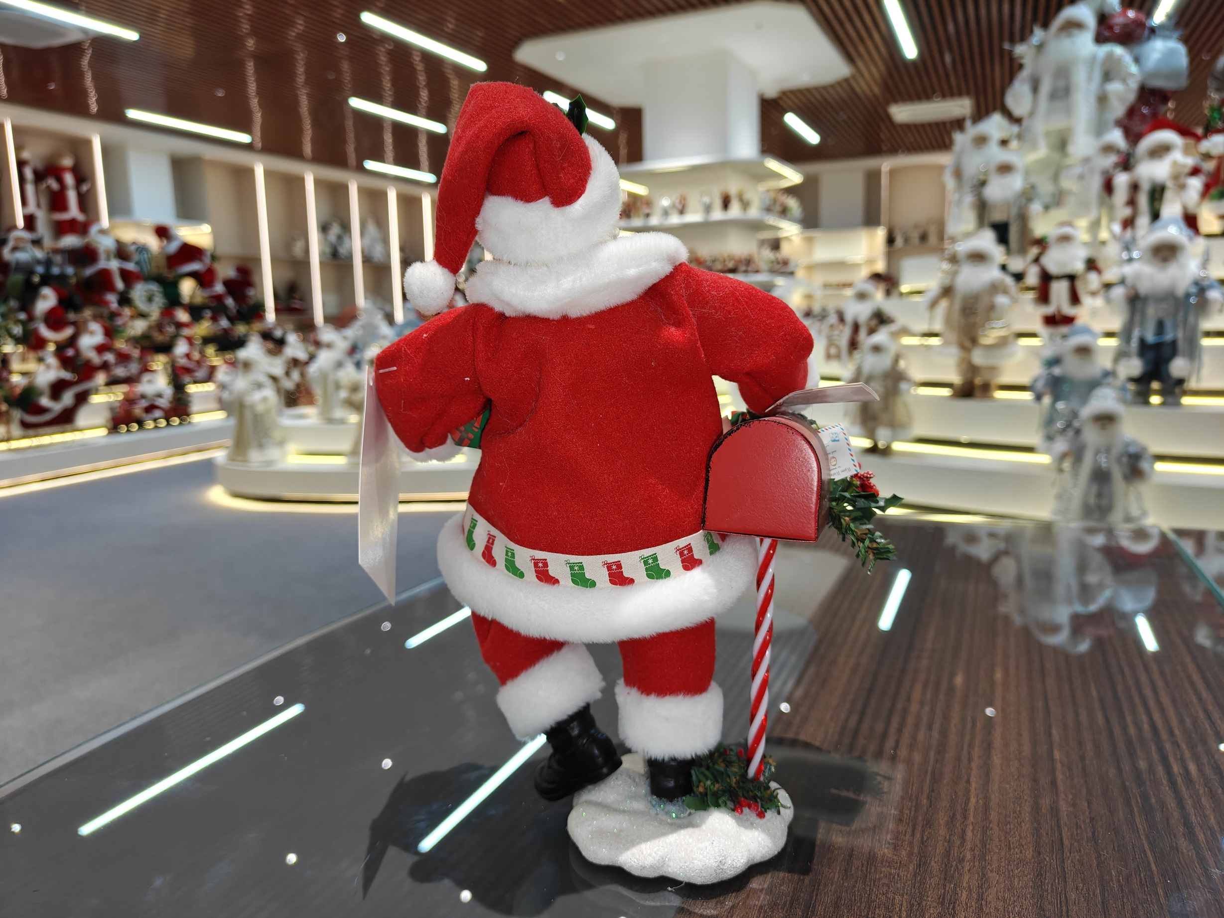 11" STANDING SANTA CLAUS Classic Style Doll Mailbox Figurine Christmas Gifts Polyester