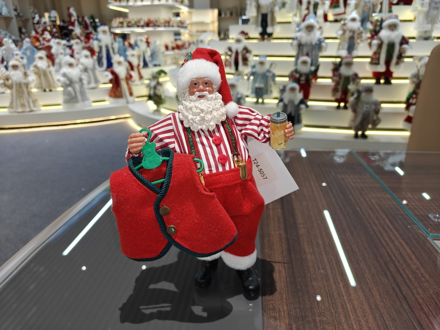 11" Standing Santa Claus Classic Polyester & Fabric Doll-Durable Eco-Friendly Indoor Decoration for Christmas Gifts