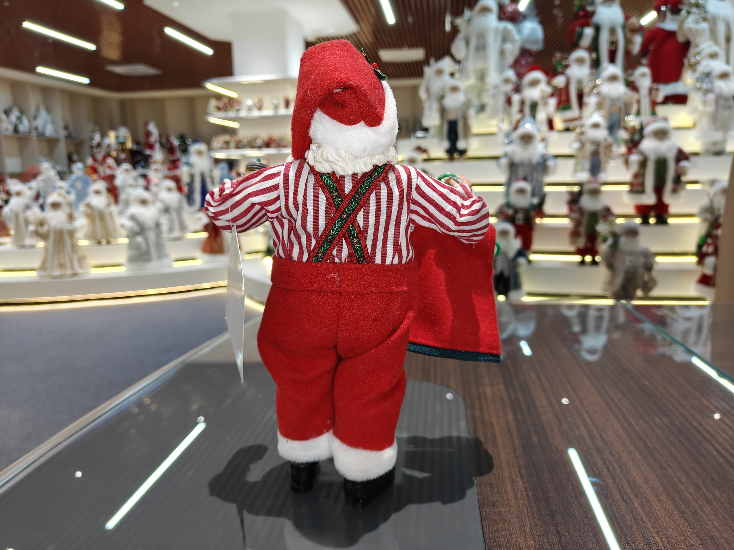 11" Standing Santa Claus Classic Polyester & Fabric Doll-Durable Eco-Friendly Indoor Decoration for Christmas Gifts