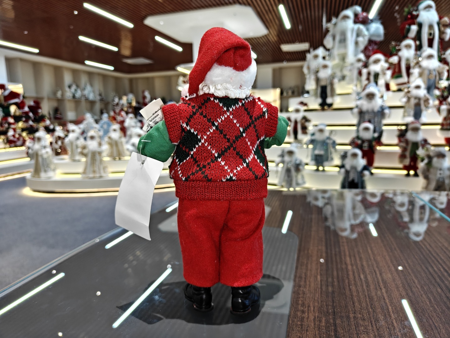 11" STANDING Classic Santa Claus Teacher Blackboard Chalk Figurine Xmas Gifts Polyester Fabric Eco-Friendly Handicraft Doll