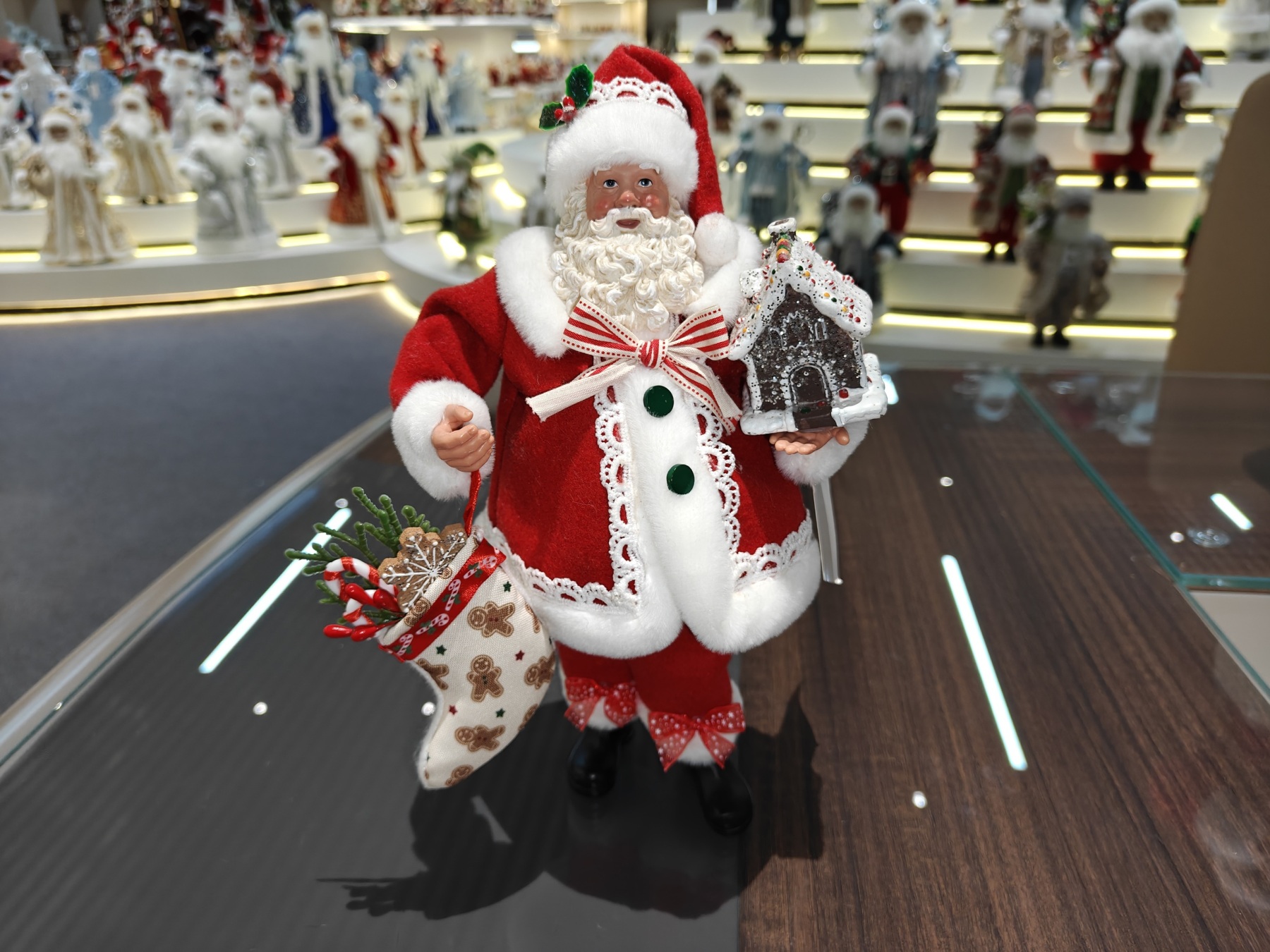 11" STANDING SANTA CLAUS Classic Doll Christmas Stocking Figurine Xmas Gifts