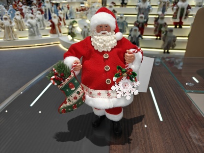 Handmade Classic 11" STANDING SANTA CLAUS Snowflake Decorations Christmas Stockings Xmas Gifts