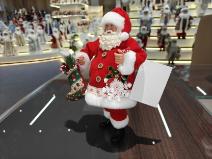 Handmade Classic 11" STANDING SANTA CLAUS Snowflake Decorations Christmas Stockings Xmas Gifts