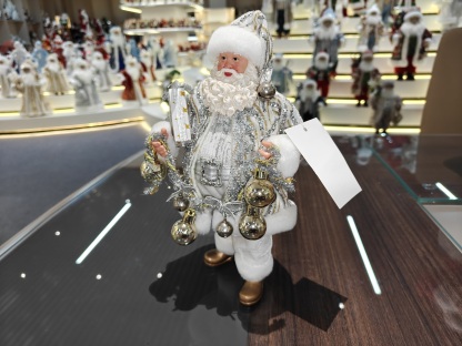11" Standing Classic Polyester Fabric Santa Claus Christmas Decorative Lights Factory Xmas Gifts Doll