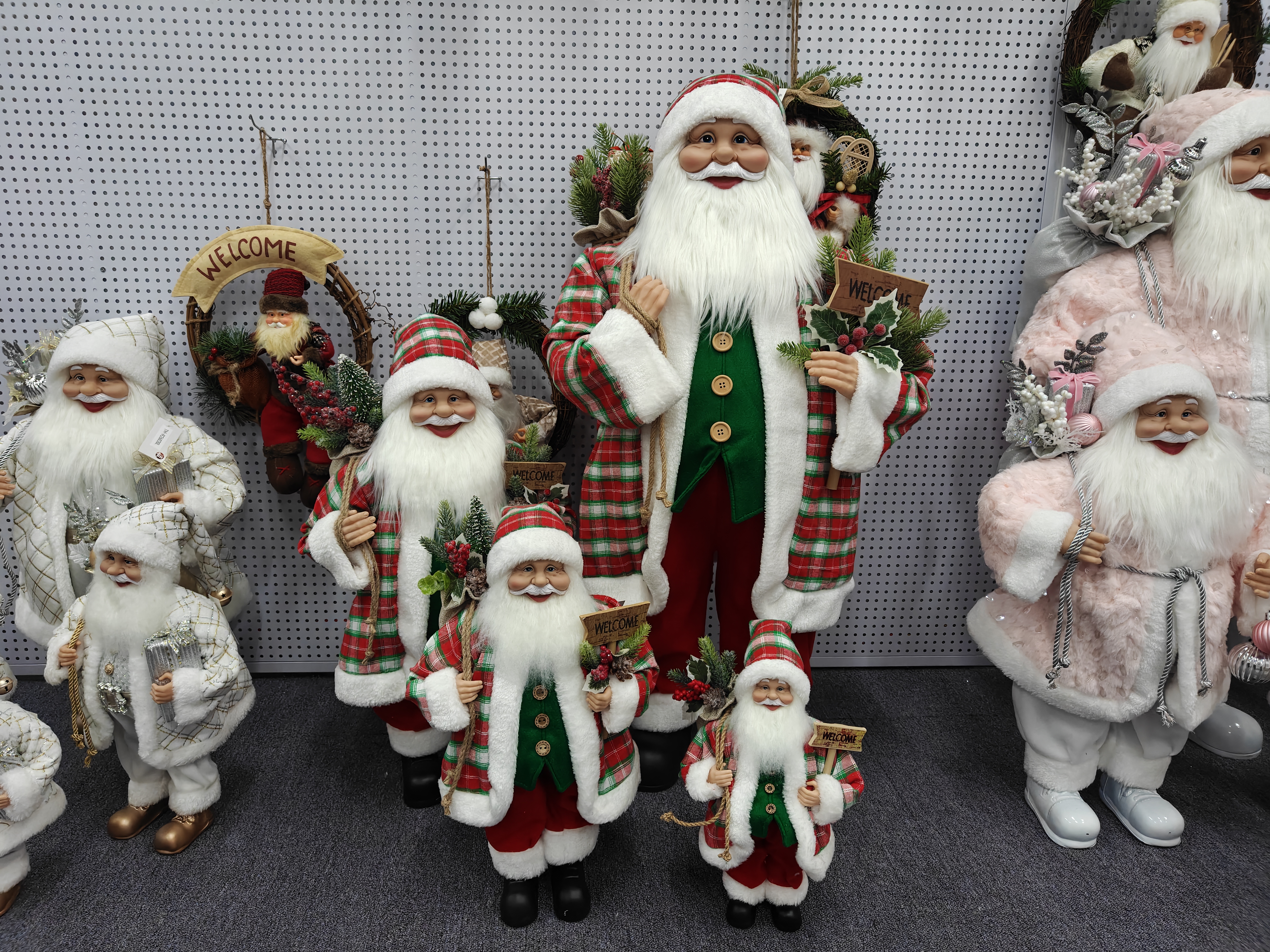 Luxury Xmas Navidad Santa Claus Christmas Ornament Decoration Figurines Doll 30-80cm