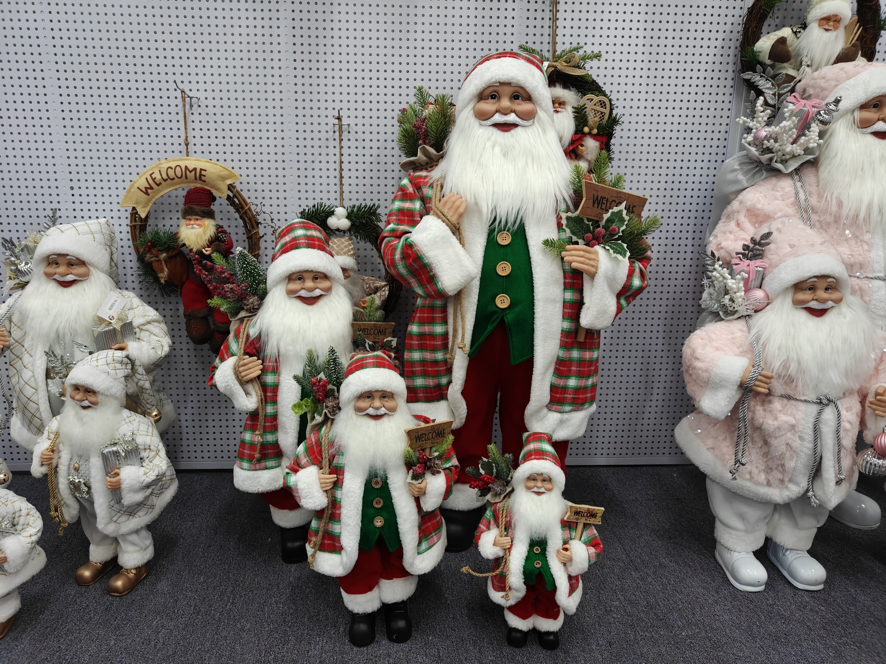 Luxury Xmas Navidad Santa Claus Christmas Ornament Decoration Figurines Doll 30-80cm