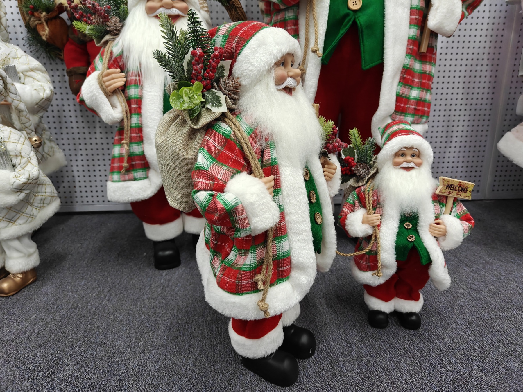 Luxury Xmas Navidad Santa Claus Christmas Ornament Decoration Figurines Doll 30-80cm