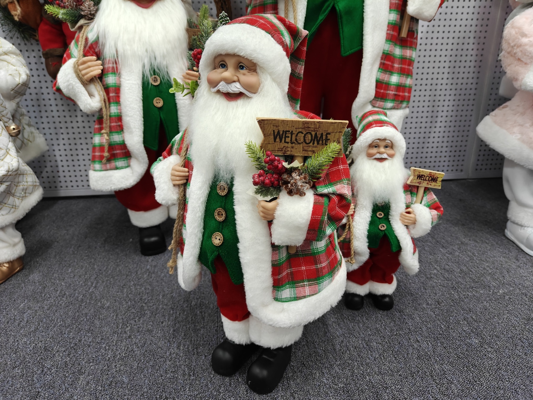 Luxury Xmas Navidad Santa Claus Christmas Ornament Decoration Figurines Doll 30-80cm