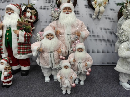 Luxury Santa Claus Christmas Home Decoration 30~80cm Standing & Sitting Fabric Doll