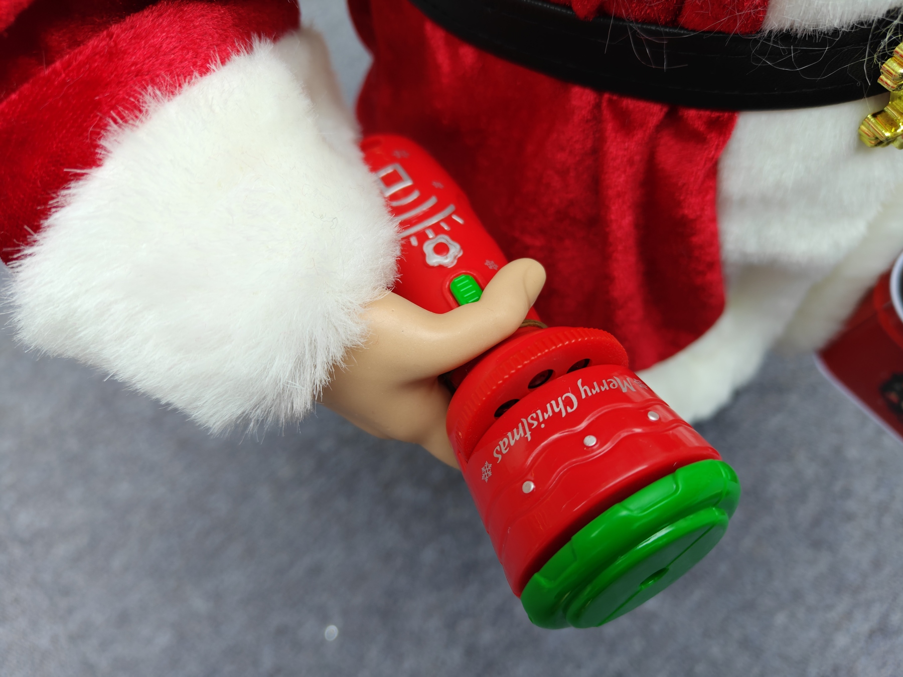 60cm Xmas Handmade Resin Santa Claus Doll with Candy Box And Christmas Film Handicraft Santa Claus Indoor Decoration