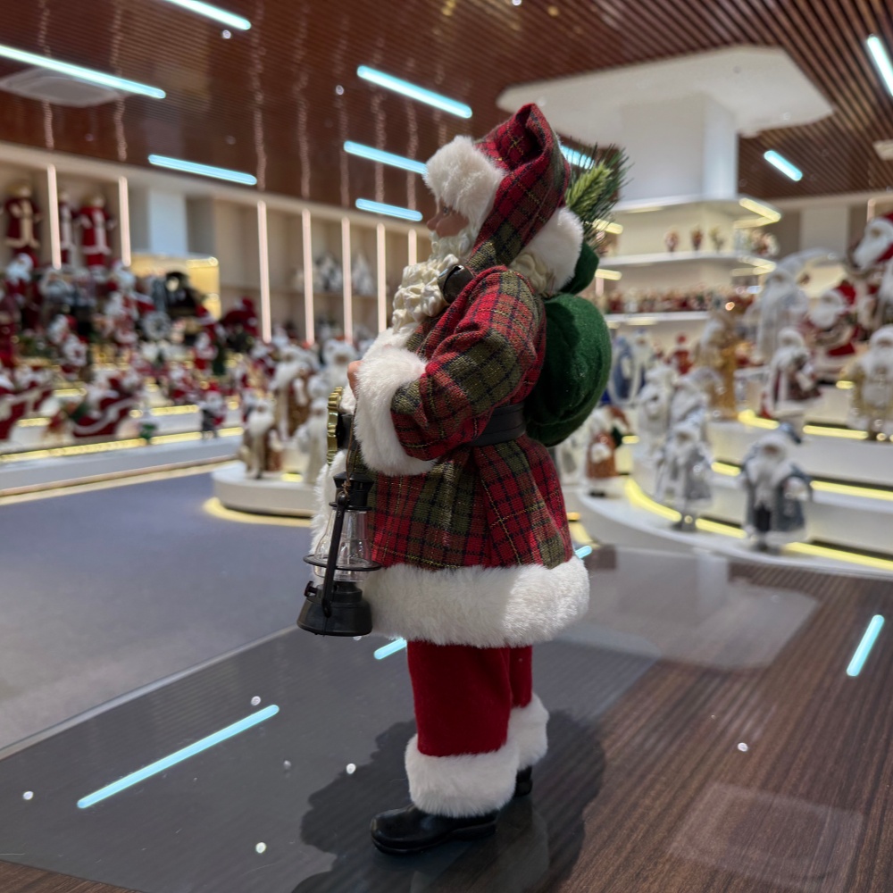 11inch Polyester&Fabric Christmas Santa Claus Ornaments Eco Friendly Durable Factory Xmas Decor Figurine Toys Doll