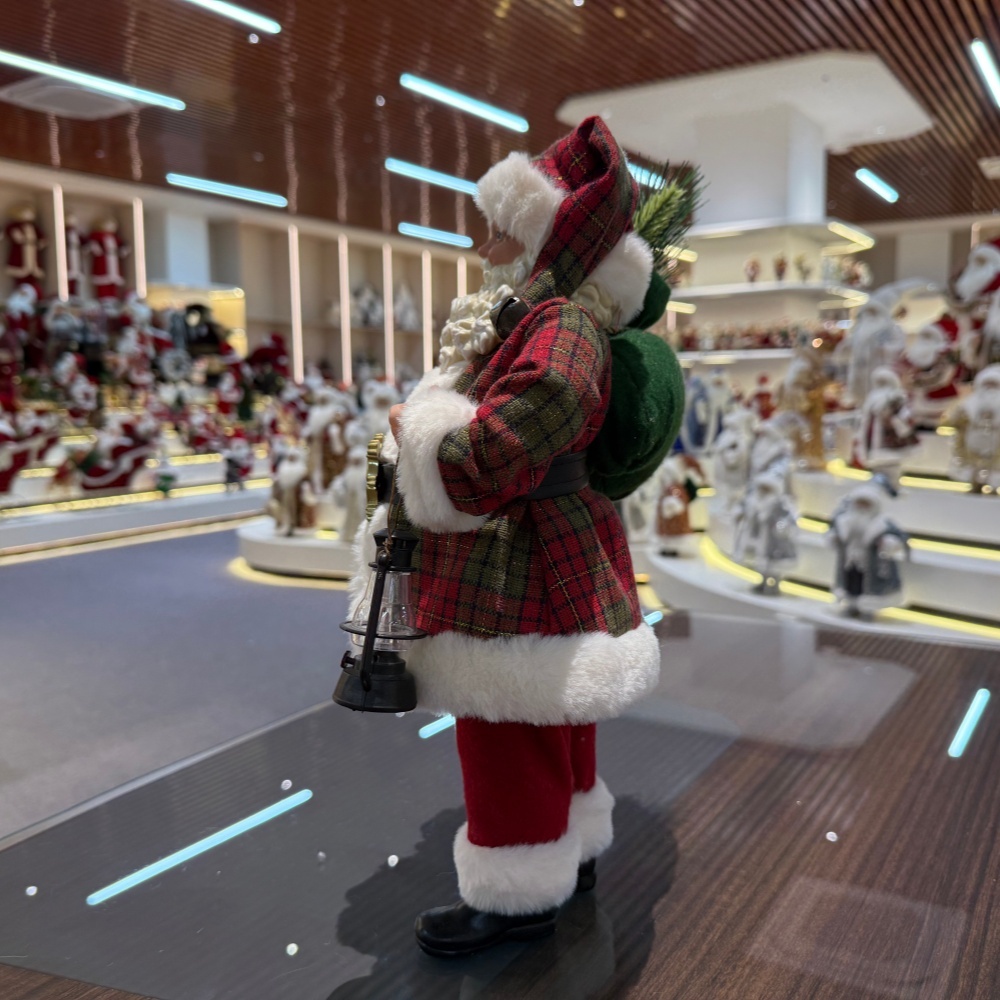 11inch Polyester&Fabric Christmas Santa Claus Ornaments Eco Friendly Durable Factory Xmas Decor Figurine Toys Doll