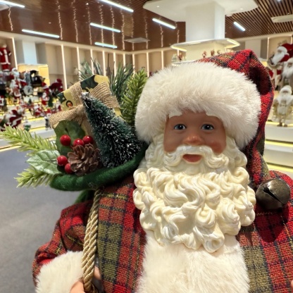 11inch Polyester&Fabric Christmas Santa Claus Ornaments Eco Friendly Durable Factory Xmas Decor Figurine Toys Doll