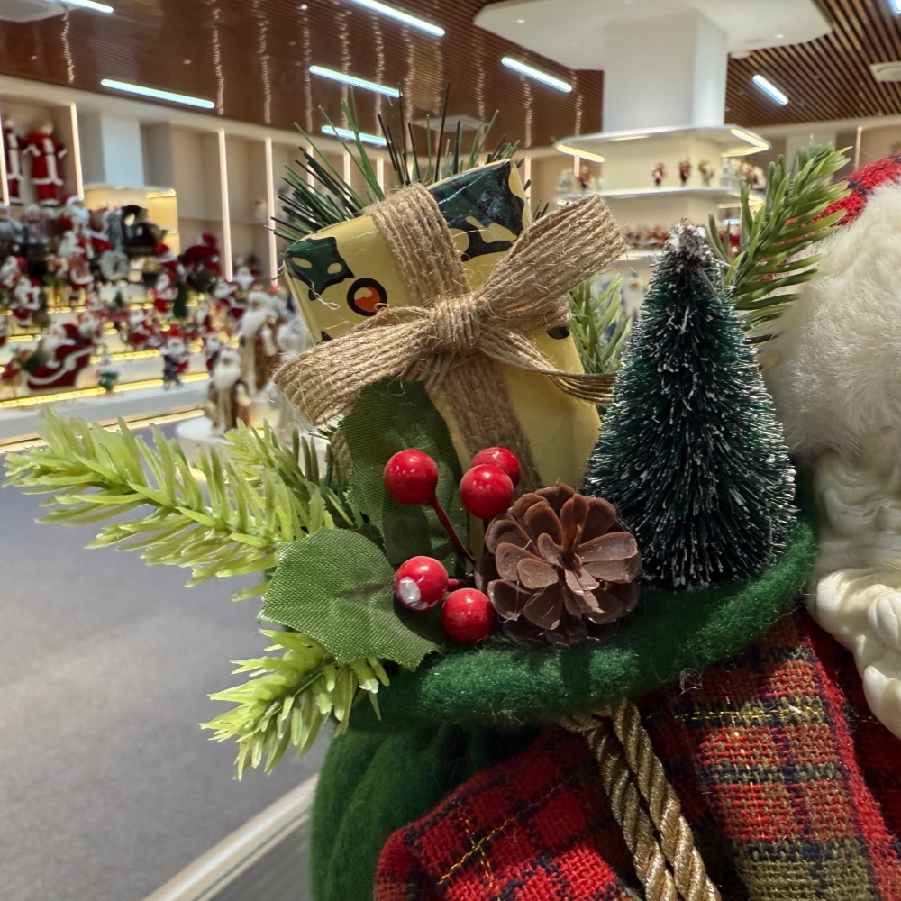 11inch Polyester&Fabric Christmas Santa Claus Ornaments Eco Friendly Durable Factory Xmas Decor Figurine Toys Doll