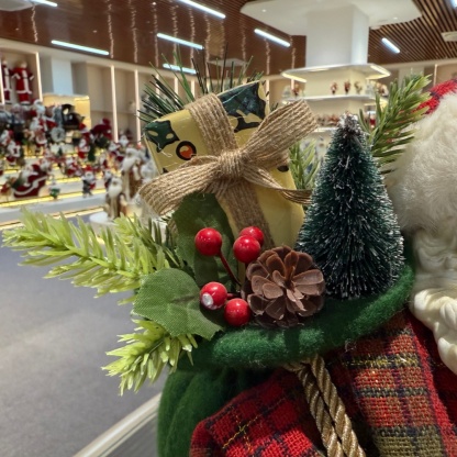 11inch Polyester&Fabric Christmas Santa Claus Ornaments Eco Friendly Durable Factory Xmas Decor Figurine Toys Doll