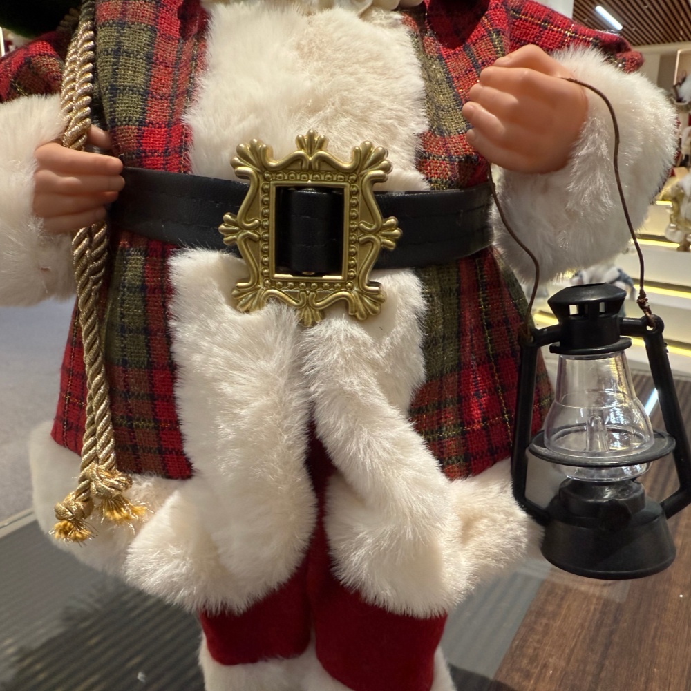 11inch Polyester&Fabric Christmas Santa Claus Ornaments Eco Friendly Durable Factory Xmas Decor Figurine Toys Doll