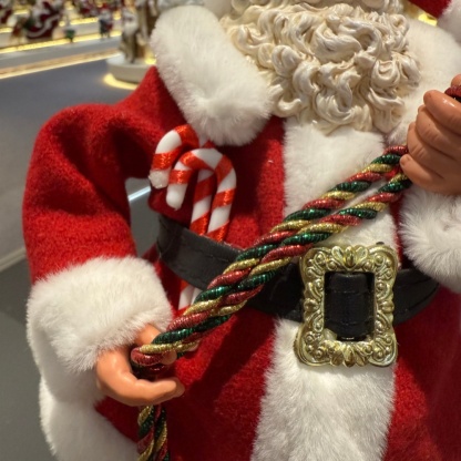 11Inch Xmas Handmade Resin Santa Claus Doll with Christmas Gifts Bag Handicraft Polyresin Santa Claus Indoor Decoration