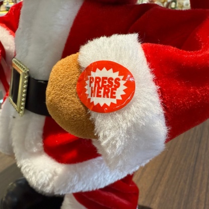 30cm Handmade Music Dancing Santa Bear Doll Christmas Ornament Tabletop Decoration for Xmas Gifts Home Display Santa Claus