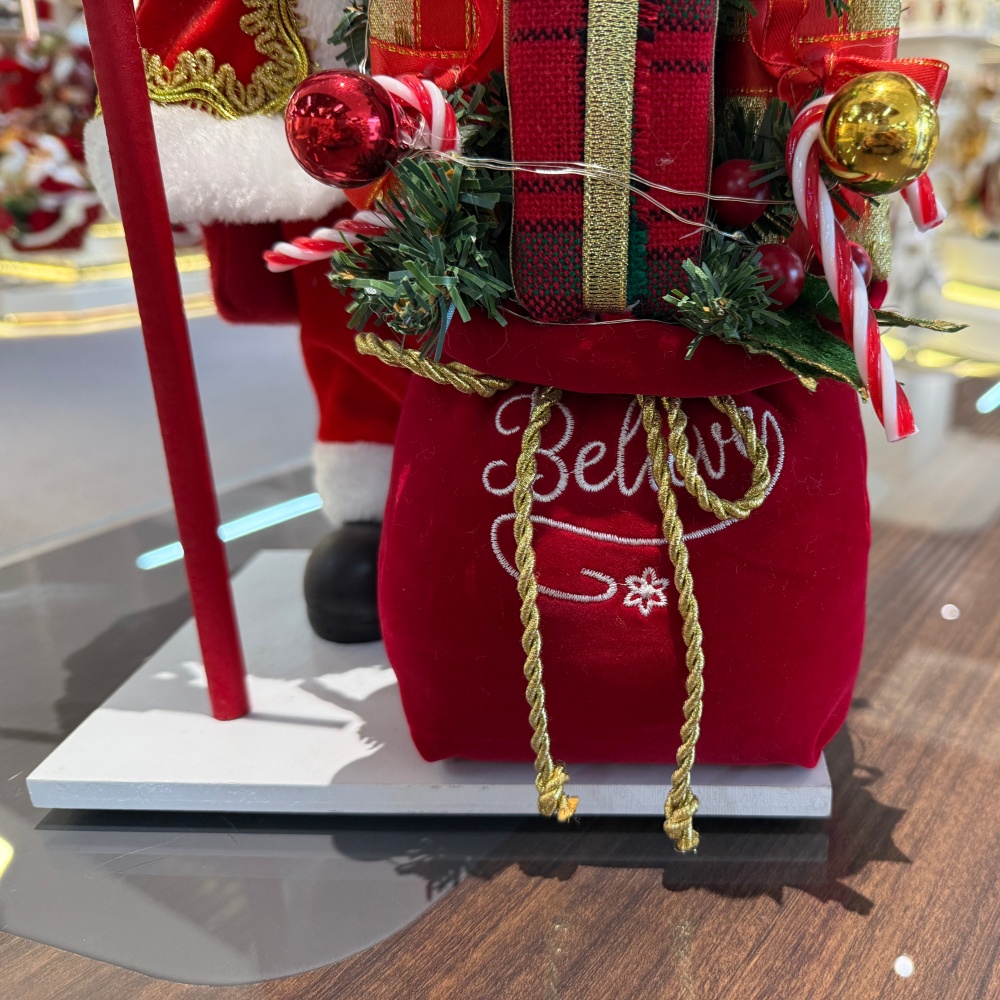 18" Luxury Standing Santa Mailbox with Acoustical Control Light Musical Christmas Decor