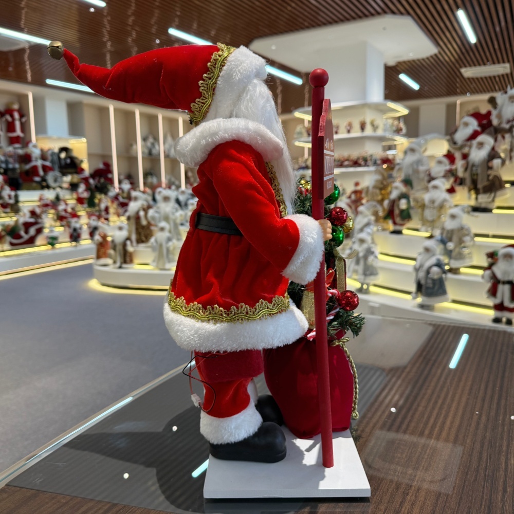 18" Luxury Standing Santa Mailbox with Acoustical Control Light Musical Christmas Decor