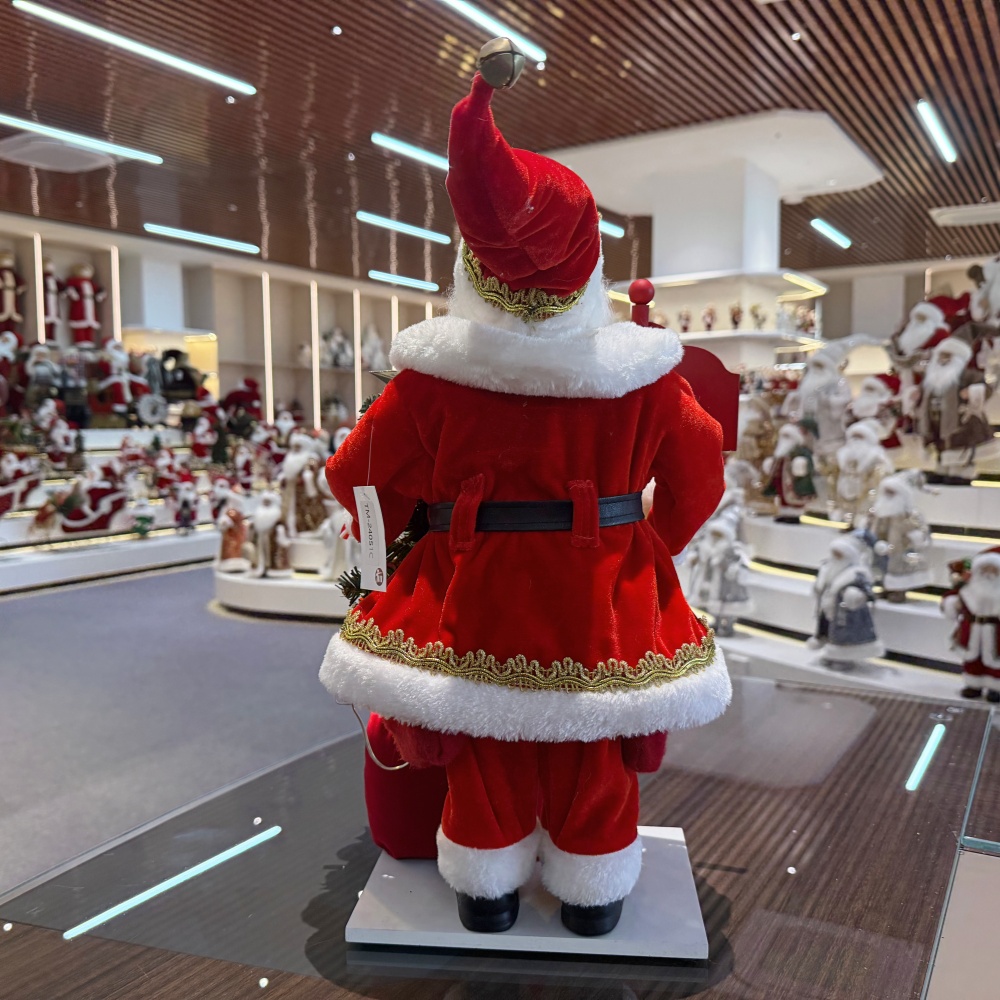 18" Luxury Standing Santa Mailbox with Acoustical Control Light Musical Christmas Decor