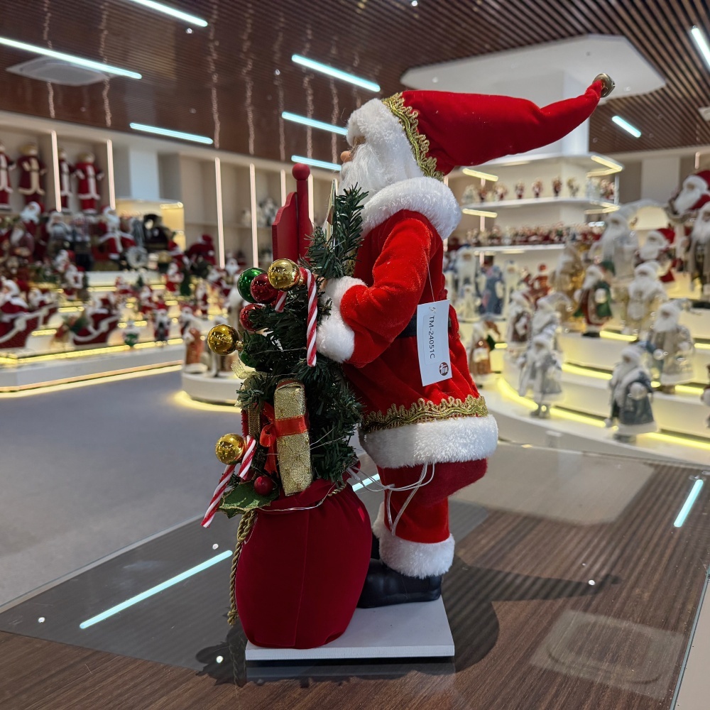 18" Luxury Standing Santa Mailbox with Acoustical Control Light Musical Christmas Decor