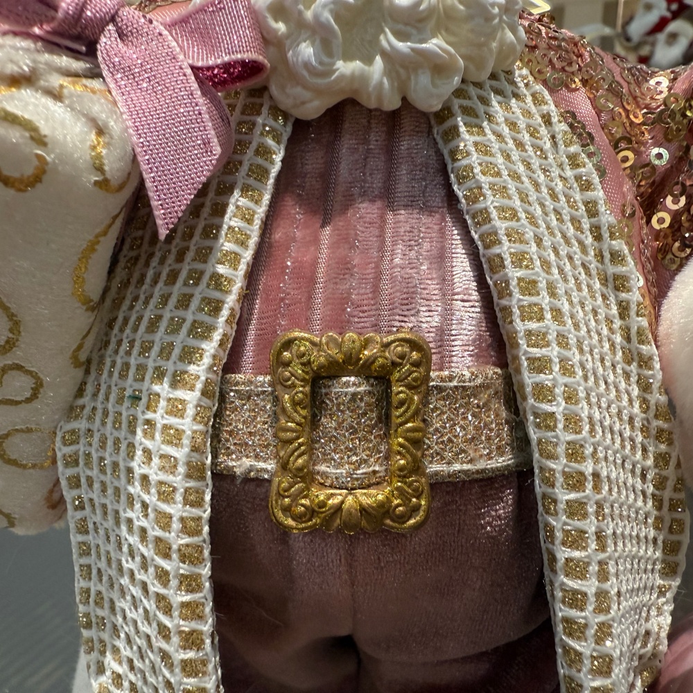 11Inch Xmas Handmade Resin Santa Claus Doll with Christmas Ball and Gift Box Handicraft Polyresin Santa Claus Indoor Decoration