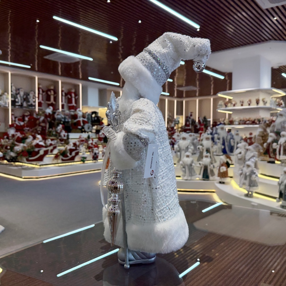 45cm Xmas Handmade Luxury Santa Claus Doll with Christmas Gift Box Handicraft Santa Claus Indoor Decoration